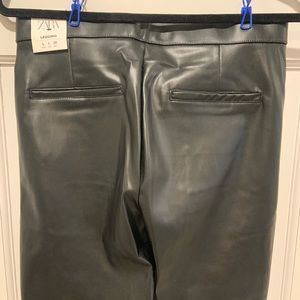 New w/tags Black Zara Faux Leather Leggings